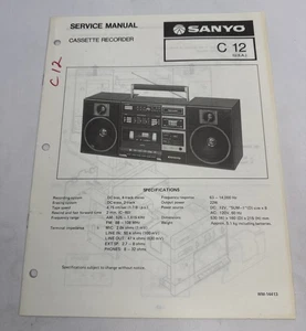 Sanyo C12 Original Service Manual - Picture 1 of 4
