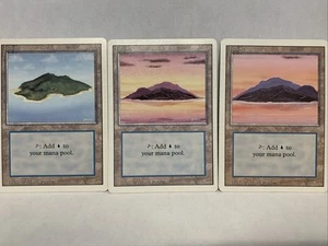 MTG x3 Island A B C variations (NM) from Revised : Magic the Gathering - Picture 1 of 4