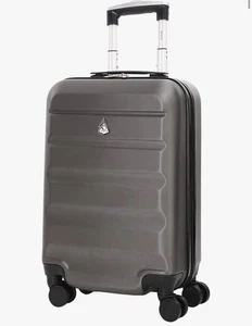 Aerolite 55cm Hard Shell 34L Cabin Luggage, Charcoal - Picture 1 of 6