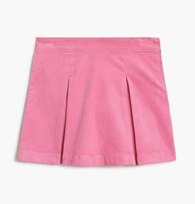 j. Crew Crewcuts Kids Pink Corduroy Pleated Mini Skirt Girls Size 6-7  - Image 1 of 4