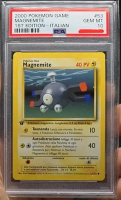 2000 WOTC POKEMON TCG MAGNEMITE 1ST EDITION PSA 10 ITALIAN 53/102  POPULATION 13 - Image 1 of 2