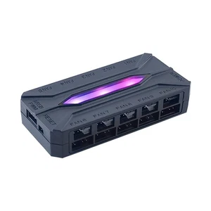 Chassis Fan Hub 10 Ports ARGB 3PIN+PWM 4PIN Ports Equipped with Remote5794 - Photo 1/21