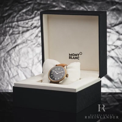 Montblanc 1858 Bronze 40 mm Black Dial Leather Strap Watch ID 117833 - Image 1 of 4