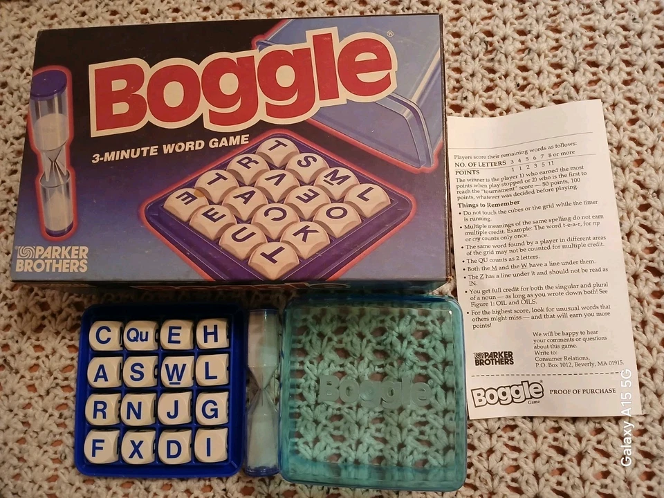De colección 1992 Parker Brothers Boggle Juego de Palabras ¡Compite! ¡En muy buen estado! Foto 1 de 1