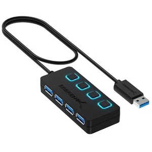 SABRENT Hub USB 3.2 Gen 1 Ciabatta multipresa USB Sdoppiatore USB 4 Porte con - Foto 1 di 24