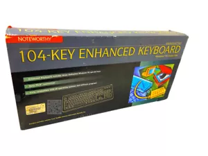NWKBEXT101 I New Toshiba NoteWorthy 104 Key Enhanced PS/2 W95 Keyboard 6ft Cable - Picture 1 of 6