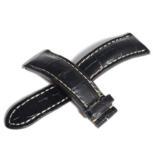 Breitling Navitimer 01 Black Alligator 24mm - 20mm Wide Watch Strap Band 760P - Picture 1 of 12