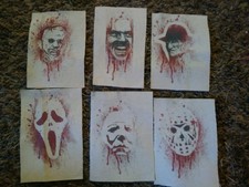 Horror Patch lot of 6 splatter patches jason.freddy.michael.leatherface