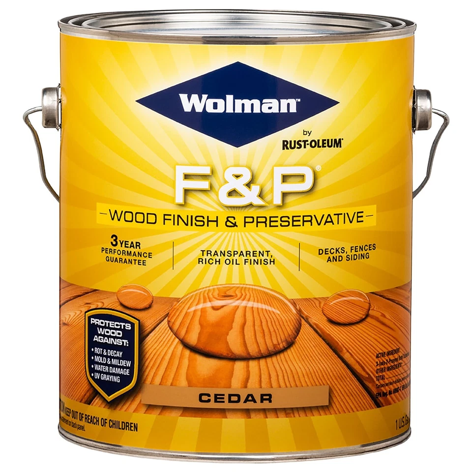 Wolman 14416 F&P Finish and Preservative-Exterior Wood Cedar gal - Image 1 of 1