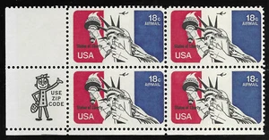 18c 1974 #C87 Statue of Liberty Air Mail Zip Block of 4, MNH. (1172) - Picture 1 of 1