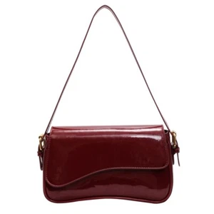 Chain Shoulder Bag High Quality PU Solid Color Handbag Designer Messenger Bag - Picture 1 of 13