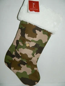 Medias de Navidad de camuflaje de 18,5" para camuflaje casa de caza decoración piel sintética camuflaje ejército - Imagen 1 de 6