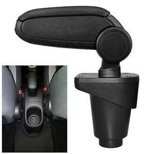 FIAT 500L (2012-2018) CENTRE CONSOLE ARMREST BLACK LEATHERETTE NEW - Picture 1 of 6