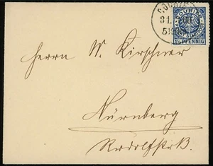 Alemania Núremberg 1900 Oficina de Correos Privada Servicio de Mensajería Local 11/2pf Franqueo - Imagen 1 de 1