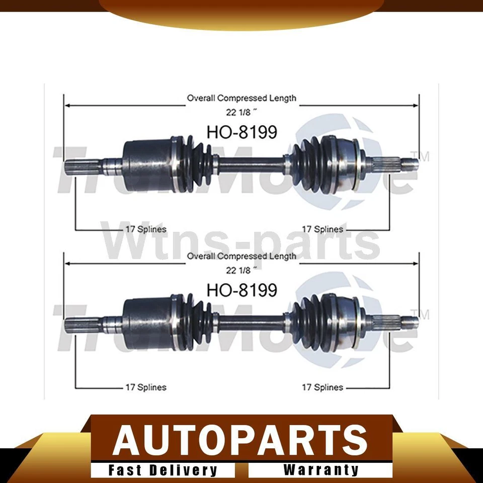 2 X TRAKMOTIVE ПЕРЕДНИЕ ШАРНИРНЫЕ СОЕДИНЕНИЯ ВАЛ ОСИ ВАЛЫ ДЛЯ ISUZU AXIOM 2002-2004 - Изображение 1 из 3