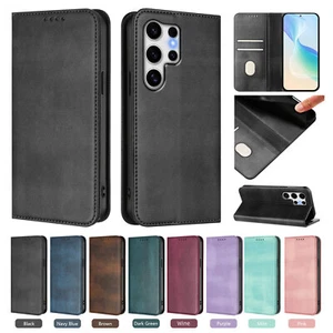 Funda tipo billetera de cuero abatible con tarjetero para Samsung Galaxy S25 Ultra/S24 FE/S23/S22 - Imagen 1 de 19