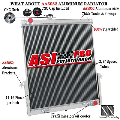 3Rows Radiator For 2002-2018 NISSAN PATROL Y61 GU 3 4 5 4.8L TB48 L6 Petrol - Image 1 of 4