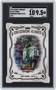 Art Monk Jets Signed 2010 Panini Threads Gridiron Kings #4 #5/10 SGC 9.5/10 Card - Picture 1 of 2