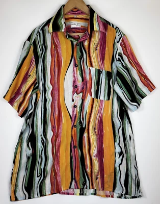Georg Roth Shirt Mens Large 41 /42 Abstract Print Short Sleeve Button Up Germany - Image 1 of 4