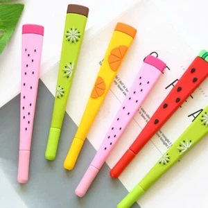 Kawaii Style Pen Set Fruit Gel Ink in Cute!!! 6 Pens Gift Set - Picture 1 of 4
