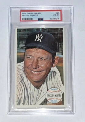 1964 Topps Giants - #25 Mickey Mantle Salón de la fama PSA 4 New York Yankees ¡Belleza! Foto 1 de 2