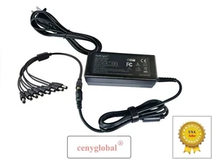 AC Adapter CCTV Security Camera DVR + 8 Split Zmodo Q-See DC 12V 5A Power Supply - Picture 1 of 7