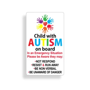 Autistic Sticker Child on board Autism awareness Car Vehicle Window Bumper Decal - Picture 1 of 2