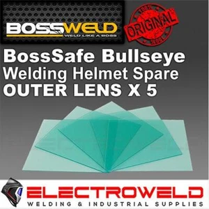 5x BossSafe Outside Outer Lens Cover Bullseye Eco Welding Helmet Bossweld 700350 - Picture 1 of 4