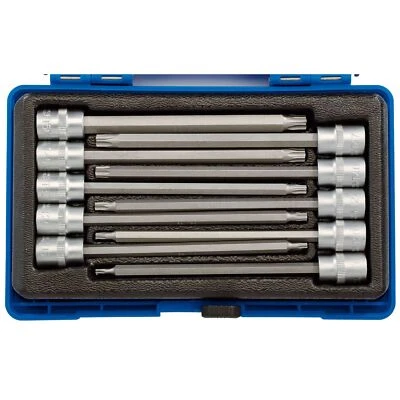 1x 10 Piece Draper 3/8" Square Drive 150mm Long Draper TX-Star Socket Bit Set - Image 1 of 4