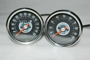 For NORTON TRIUMPH SMITHS REPLICA 150 MPH SPEEDOMETER RPM TACHOMETER PAIR AEs - Foto 1 di 2