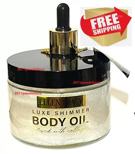 LUXE SHIMMER BODY OIL Infused with Collagen By ELLEN TRACY  7.1 fl oz - Picture 1 of 4