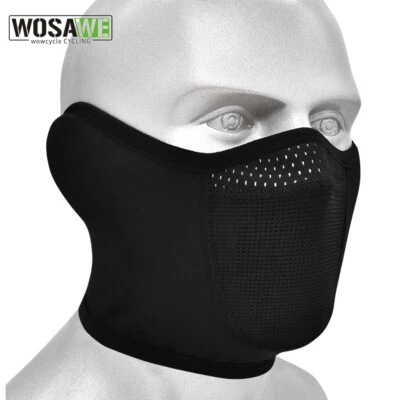 WOSAWE Wintersport Thermofleece Schutzmaske mit halbem Gesicht Ohrenschützer
