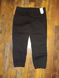Youth Girls Size XL 14-16 Wonder Nation Black Stretch Adjustable Waist Pants - Picture 1 of 3