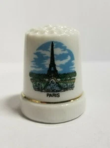 Vintage Porzellan Paris Eiffelturm Fingerhut  - Bild 1 von 5