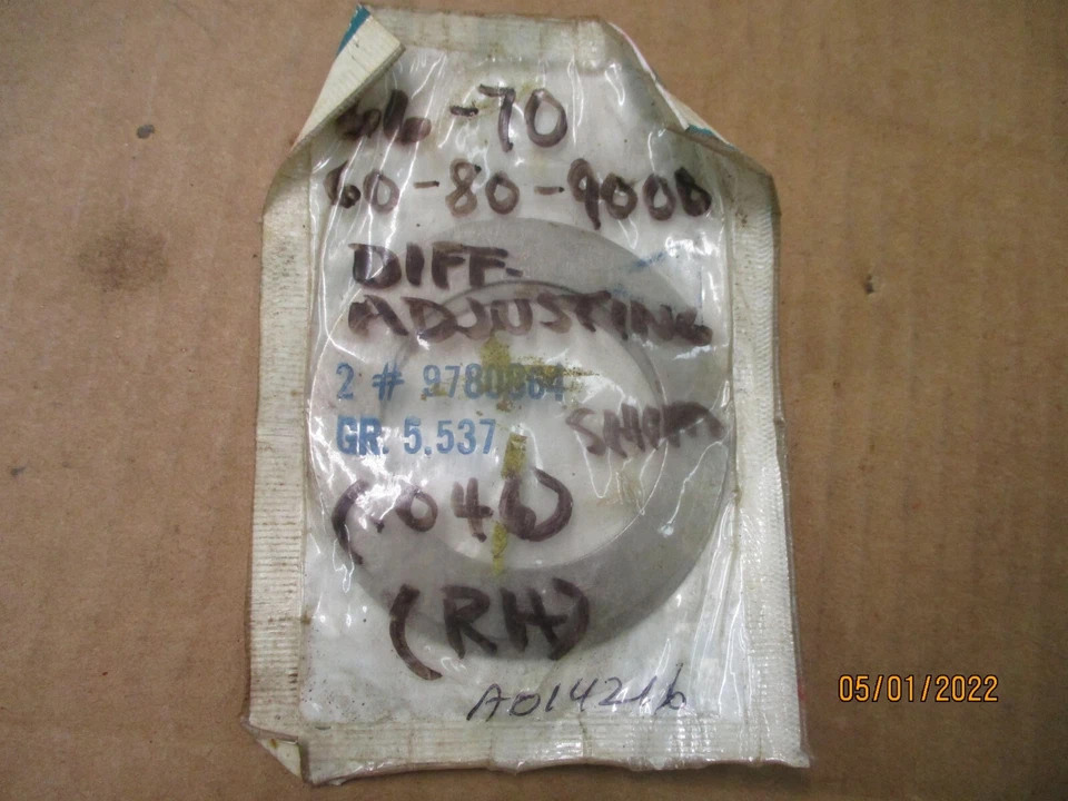 CUÑA AJUSTE DIFERENCIAL 1968 1969 1972 Oldsmobile F85 motor Toronodo 455 Foto 1 de 1