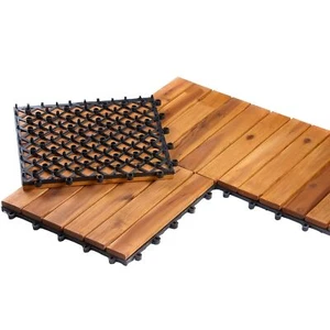 11 Holzfliesen Balkonfliesen 30x30 Holz Fliesen Terrassenfliesen Klicksystem 1qm - Bild 1 von 7