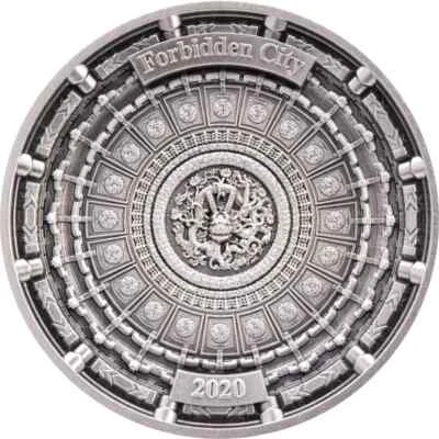 2020 $10 Forbidden City 4 Layer 100g Silver Coin - Image 1 of 4