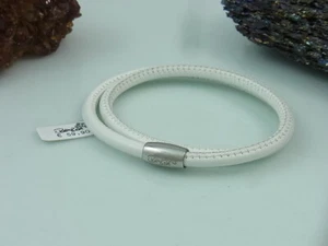 Beka & Bell Bracciale IN Pelle Bracciale a Spirale 004A3L Bianco Nr.28 - Foto 1 di 5