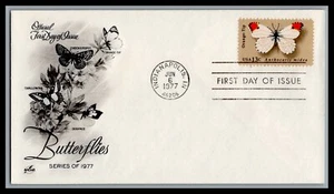 US FDC # 1715 13c Butterfly ArtCraft Orange-Tip  1977, 9M707 - Picture 1 of 1