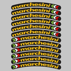 Marchesini forged motorcycle wheel rim decals graphics x 12 style1 - Picture 1 of 2