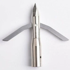 6PK Bowfishing Arrow Point Broadheads Fixed Head Blade - Picture 1 of 2