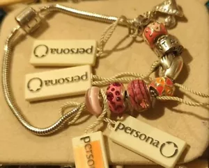 ALL NEW PERSONA BARREL Charm Bracelet and 11 PERSONA CHARMS W/GIFT BOX $400+ - Picture 1 of 2