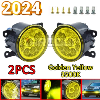 For Porsche Cayenne 2011-2018 Front Bumper LED Fog Lights Lamps Pair Yellow - Image 1 of 4