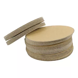 100 Pack 80 Grit NO-Hole Sand Paper 5 In Hook Loop Pads Sanding Disc Flocking - Picture 1 of 12