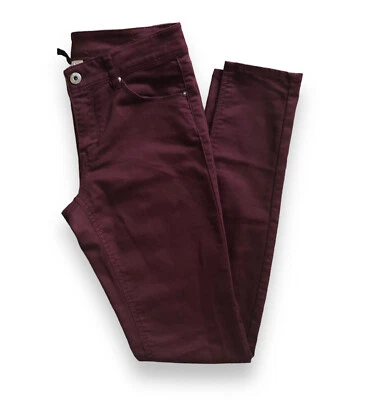 Pantalones ajustados de tiro bajo H&M Divided Wine Plum talla 8 Foto 1 de 4
