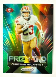 2023 Panini Prizm Christian McCaffrey GREEN Prizm Card #14 Prizmatic 49ers! - Picture 1 of 3