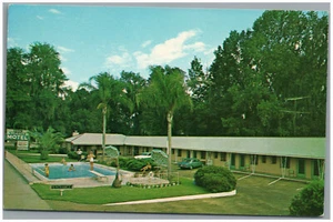 Brücken Motel Ocala Florida Chrom Postkarte Pool - Bild 1 von 2