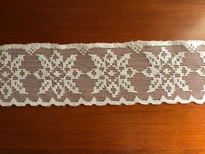 New Wide Beige Filet Lace Trim 2-5/8" wide x 11-1/4 yards long - Picture 1 of 1