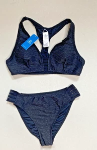 Bikini Women's Size Medium NEW Stretchy Black Bathing Suit Vacation Swim Resort - Picture 1 of 13