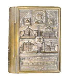 Estuche con forma de libro de píldora/rosario Ricordo Di Roma años 50 - Imagen 1 de 7